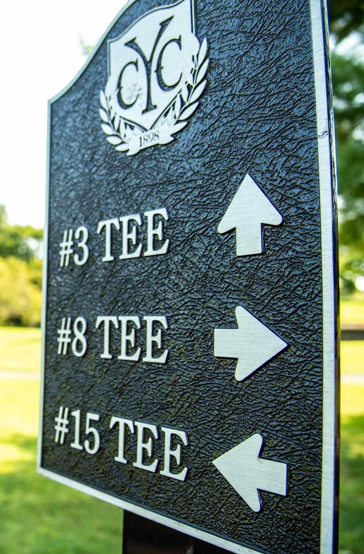 YCC Golf Course Direction Sign